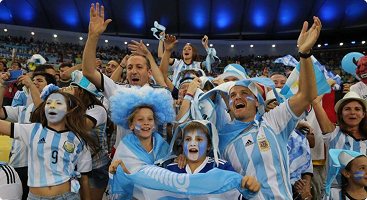 Large presence of Argentine fans