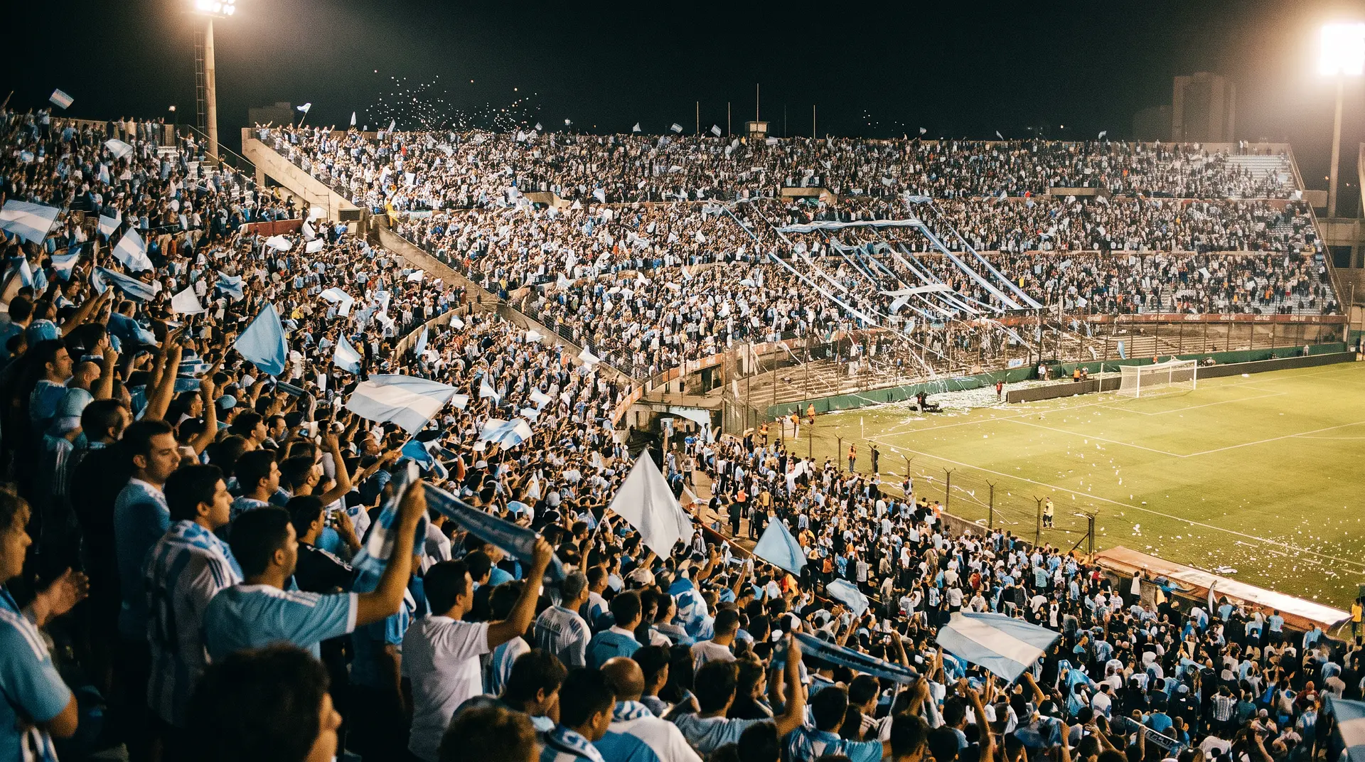 La Bombonera, le stade de Boca Juniors à Buenos Aires, comble lors d'un match nocturne